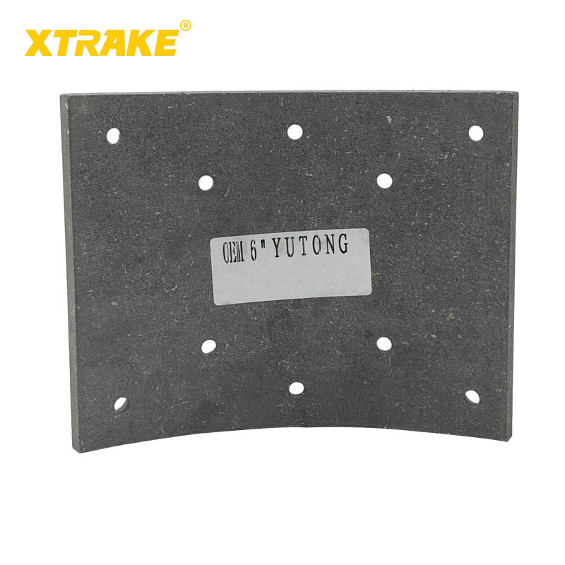 6 inch Yutong Brake Lining For Yutong Bus