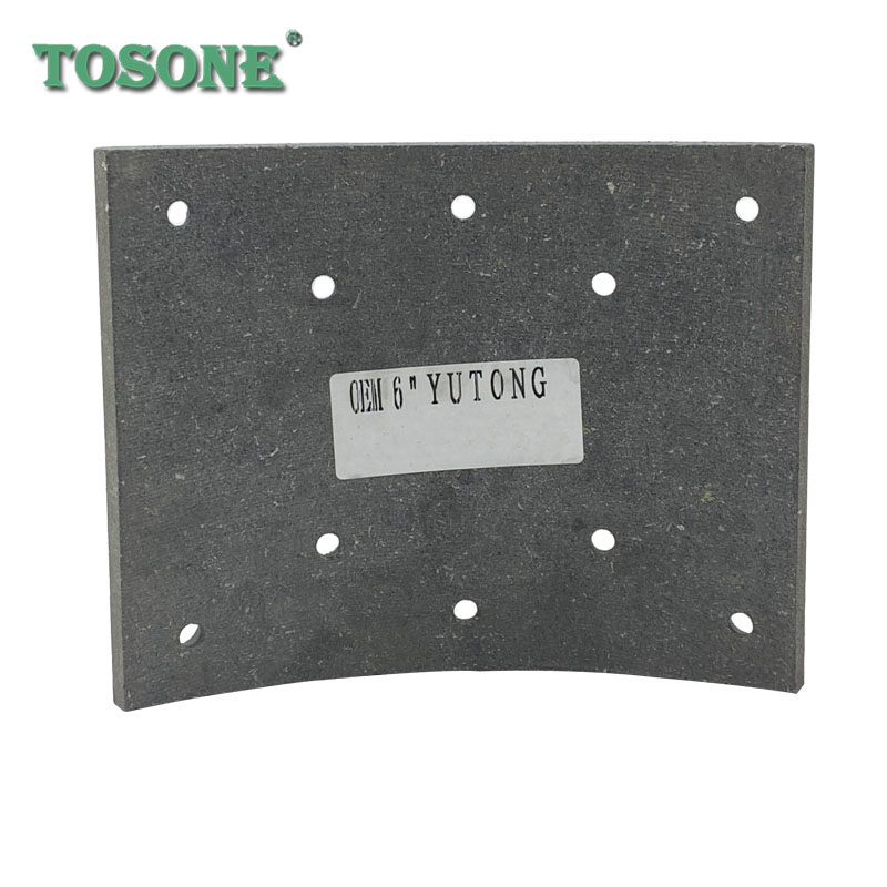 6 inch Yutong Bus Brake Lining